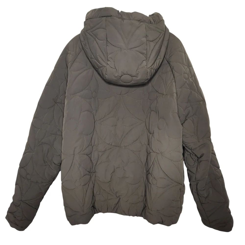 Louis Vuitton Authentic  LVSE Flower Quilted Jacket 46 kaki foncé